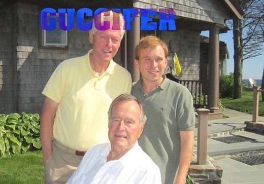 Presidents-Bush-and-Clinton-by-Guccifier